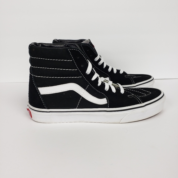 Vans Sk8-hi Black and White High Top Sneakers Womens size 7.5 or mens 6 - Picture 2 of 6